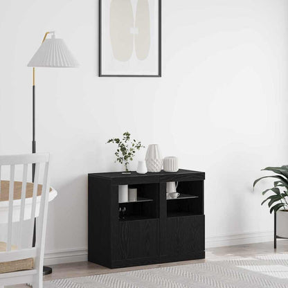 vidaXL Side Cabinet with LED Lights Engineered Wood