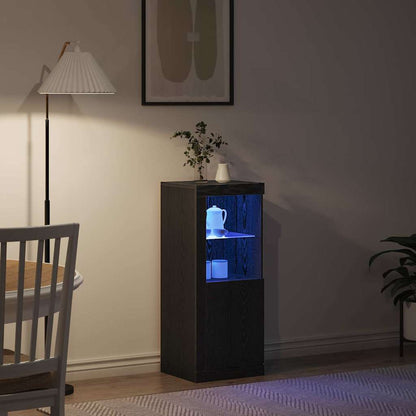 vidaXL LED Sideboard Black 41 x 37 x 100 cm Engineered Wood 5