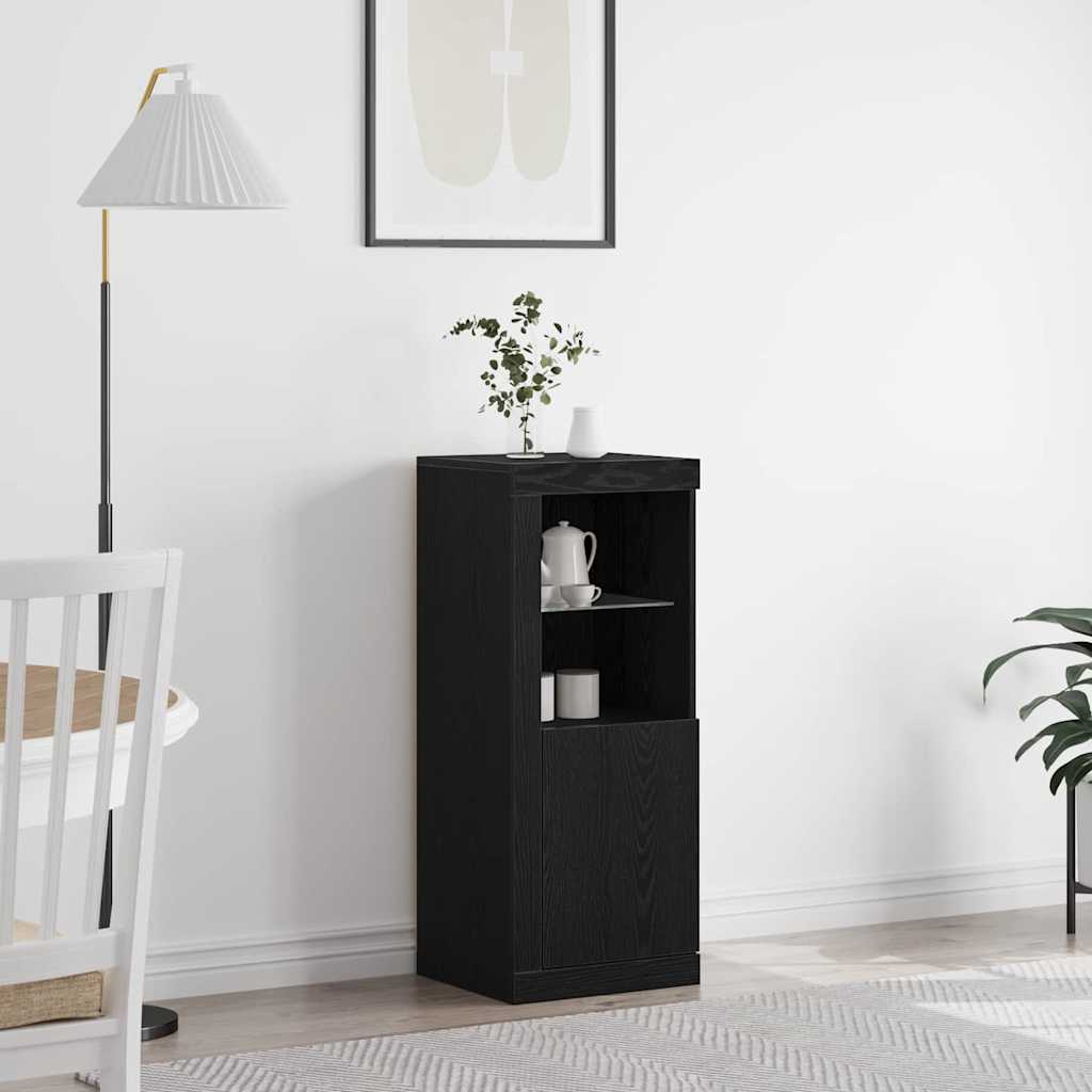 vidaXL LED Sideboard Black 41 x 37 x 100 cm Engineered Wood 1