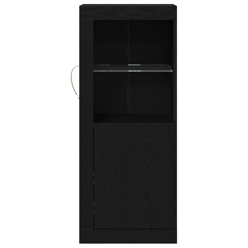 vidaXL LED Sideboard Black 41 x 37 x 100 cm Engineered Wood 6