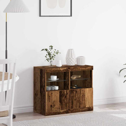 vidaXL Sideboard with LED Lights 81x37x67 cm