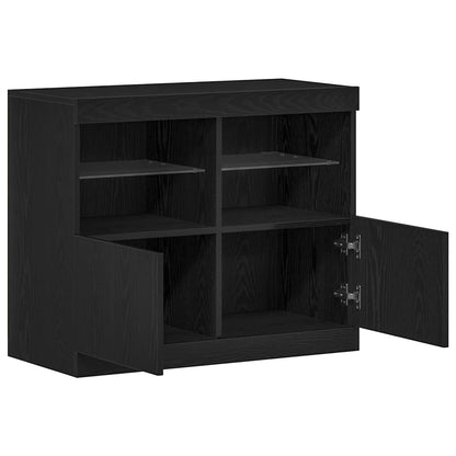 vidaXL LED Sideboard Black 81 x 37 x 66.5 cm Engineered Wood 6