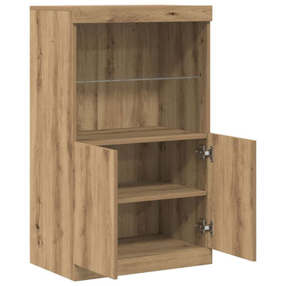 vidaXL LED Sideboard Brown 60 x 37 x 100 cm Engineered Wood 6