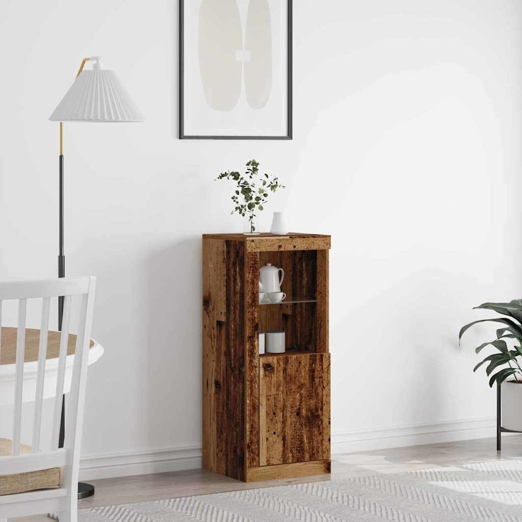 vidaXL LED Sideboard Old Wood 41 x 37 x 100 cm Engineered Wood 1
