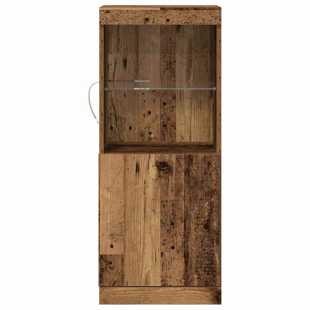 vidaXL LED Sideboard Old Wood 41 x 37 x 100 cm Engineered Wood 6