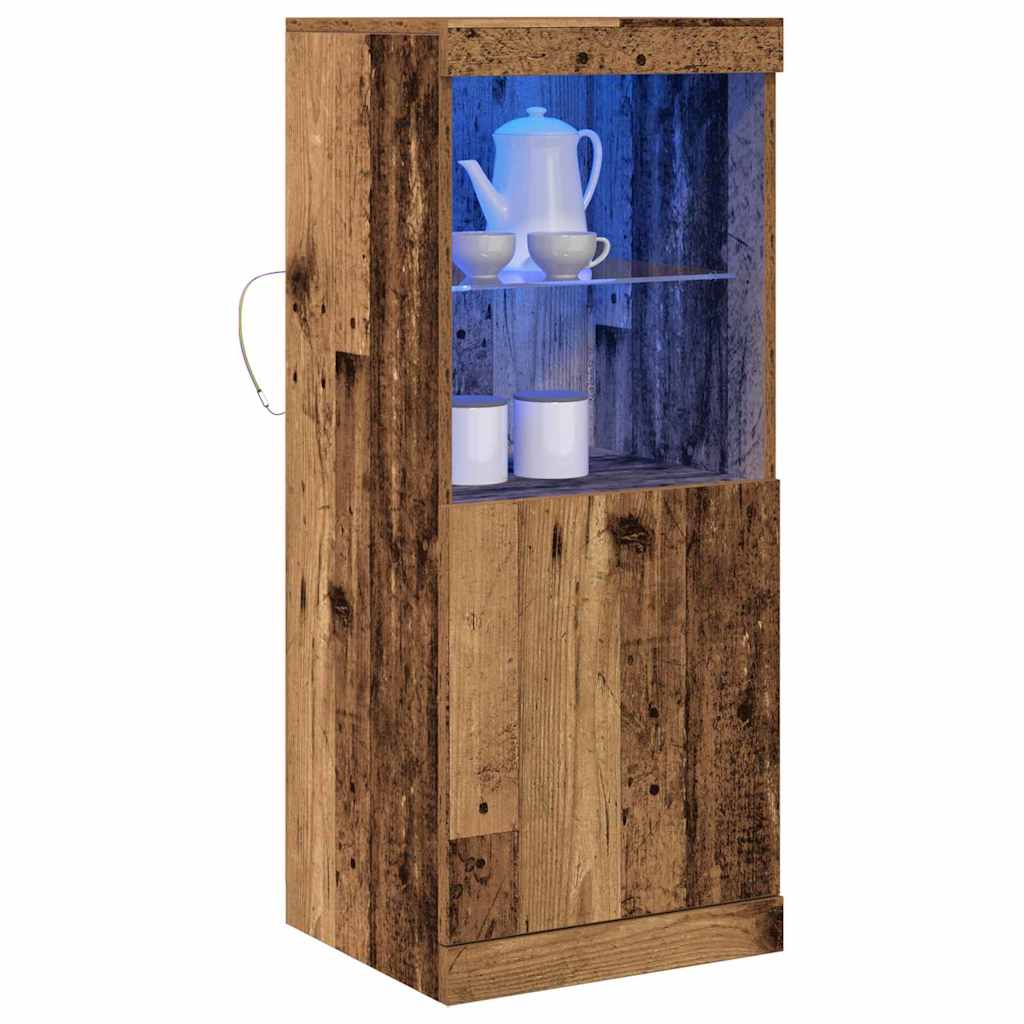 vidaXL LED Sideboard Old Wood 41 x 37 x 100 cm Engineered Wood 3