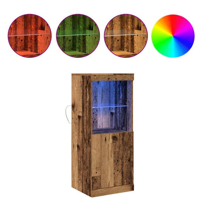 vidaXL LED Sideboard Old Wood 41 x 37 x 100 cm Engineered Wood 2