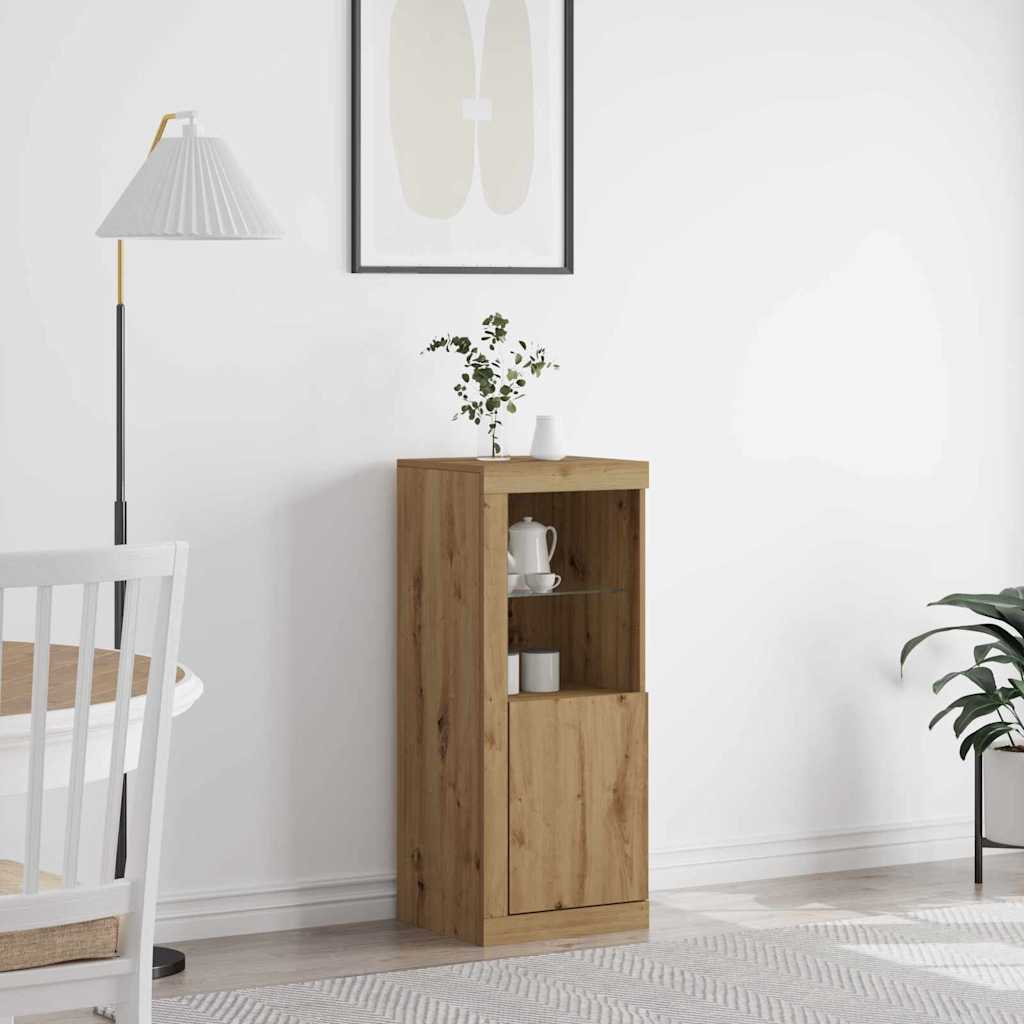vidaXL LED Sideboard Artisan Oak 41 x 37 x 100 cm Engineered Wood 1