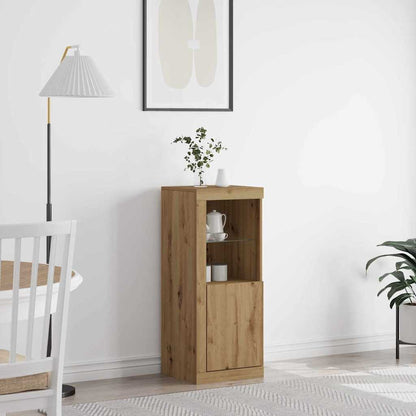 vidaXL LED Sideboard Artisan Oak 41 x 37 x 100 cm Engineered Wood 1