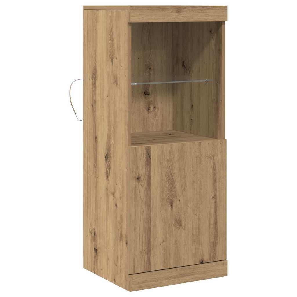 vidaXL LED Sideboard Artisan Oak 41 x 37 x 100 cm Engineered Wood 5