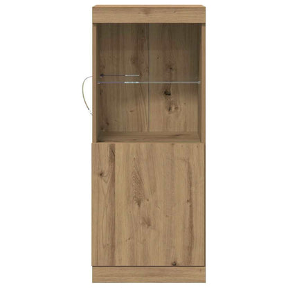 vidaXL LED Sideboard Artisan Oak 41 x 37 x 100 cm Engineered Wood 6