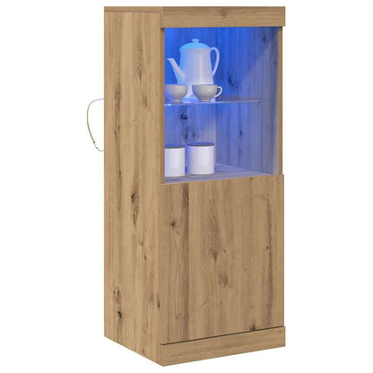 vidaXL LED Sideboard Artisan Oak 41 x 37 x 100 cm Engineered Wood 3
