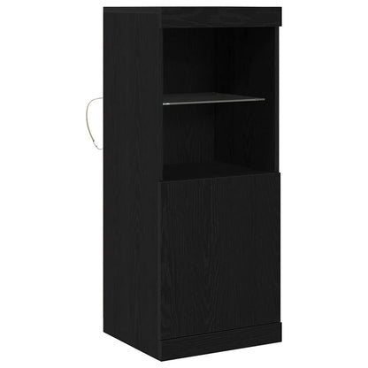 vidaXL LED Sideboard Black Oak 41 x 37 x 100 cm Engineered Wood 5