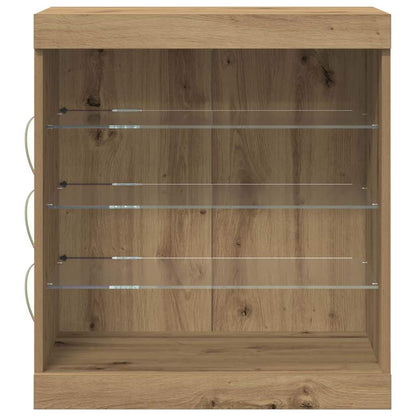 vidaXL LED Sideboard Artisan Oak 60.5 x 37 x 67 cm Engineered Wood 6