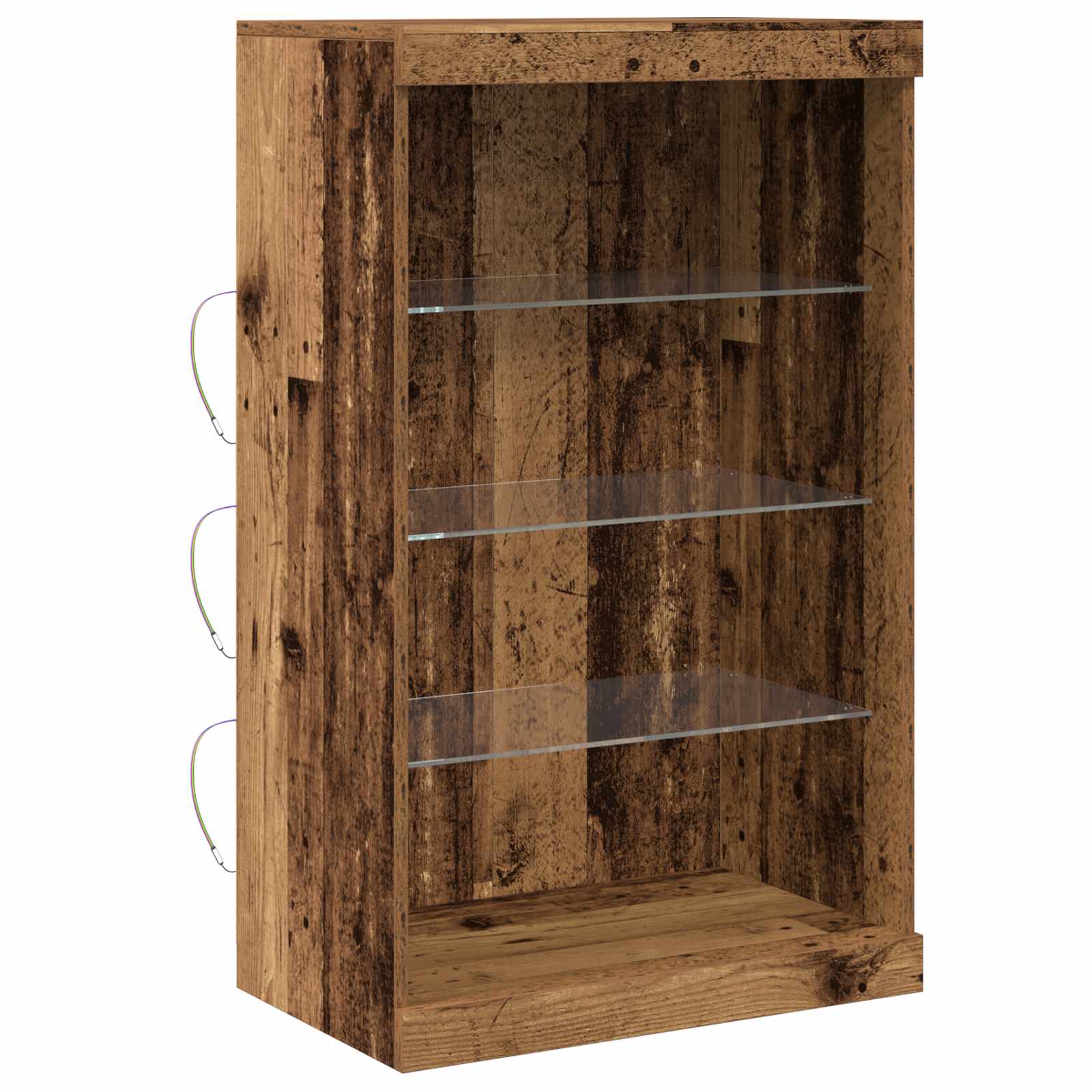 vidaXL LED Sideboard Old Wood 60.5 x 37 x 100 cm Engineered Wood 5