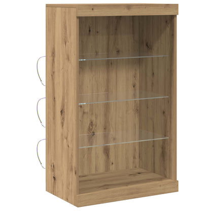 vidaXL LED Sideboard Artisan Oak 60.5 x 37 x 100 cm Engineered Wood 5
