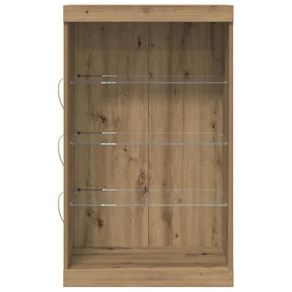 vidaXL LED Sideboard Artisan Oak 60.5 x 37 x 100 cm Engineered Wood 6