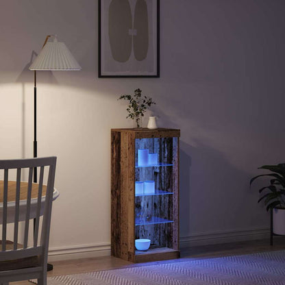 vidaXL LED Sideboard Old Wood 41 x 37 x 100 cm Engineered Wood 5