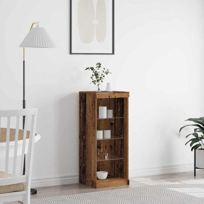 vidaXL LED Sideboard Old Wood 41 x 37 x 100 cm Engineered Wood 1