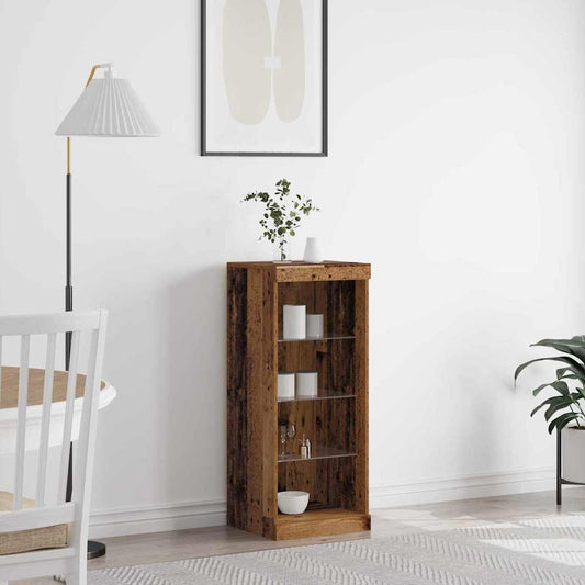 vidaXL LED Sideboard Old Wood 41 x 37 x 100 cm Engineered Wood 1