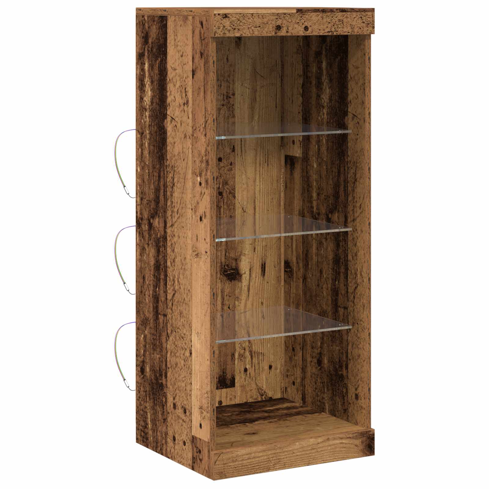 vidaXL LED Sideboard Old Wood 41 x 37 x 100 cm Engineered Wood 2