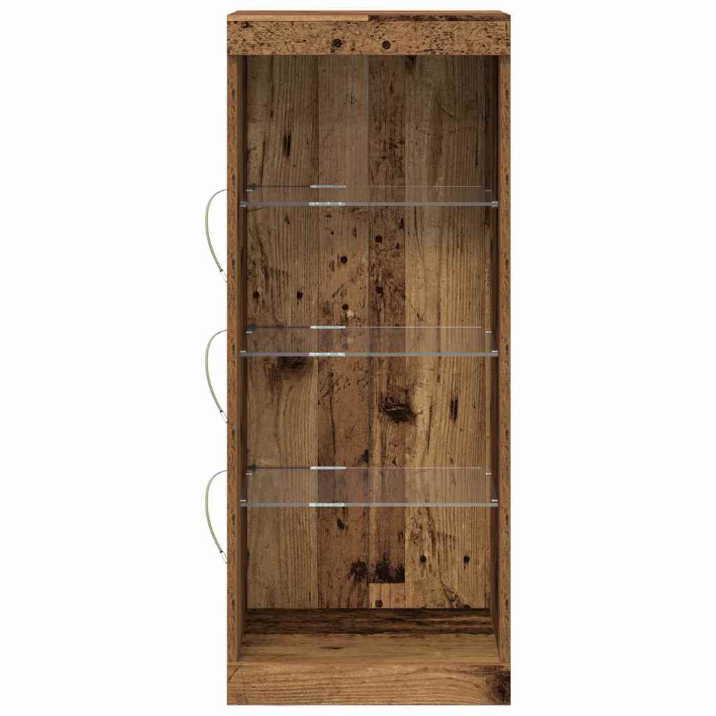 vidaXL LED Sideboard Old Wood 41 x 37 x 100 cm Engineered Wood 6