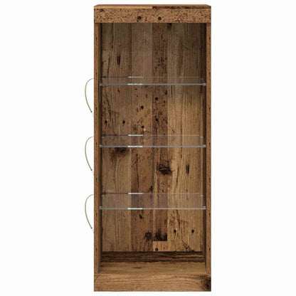 vidaXL LED Sideboard Old Wood 41 x 37 x 100 cm Engineered Wood 6