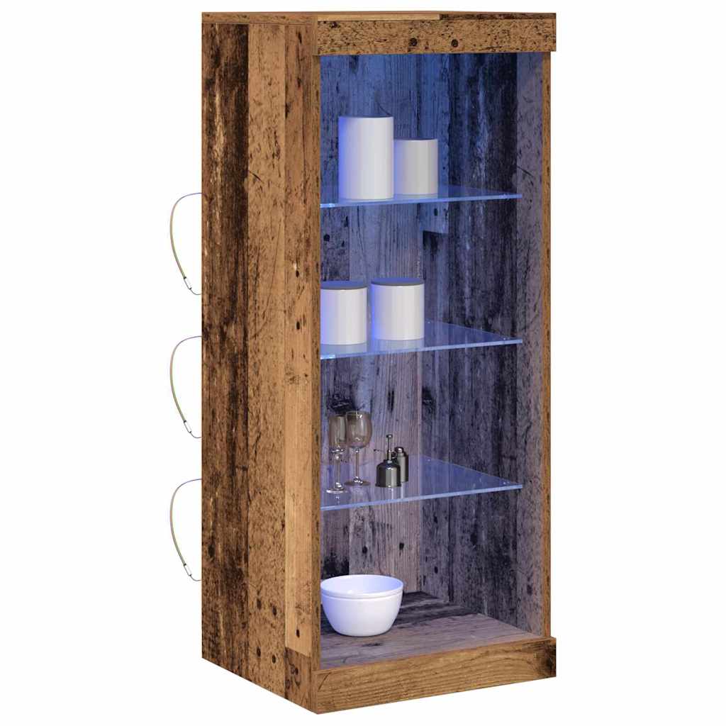 vidaXL LED Sideboard Old Wood 41 x 37 x 100 cm Engineered Wood 3