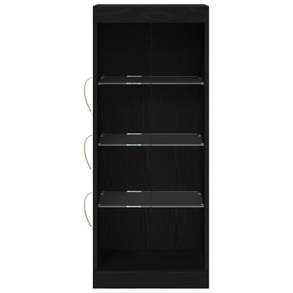 vidaXL LED Sideboard Black Oak 41 x 37 x 100 cm Engineered Wood 6