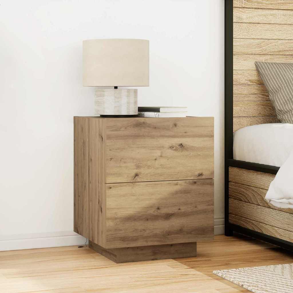 vidaXL Bedside Cabinet 2 pcs Artisan Oak 45 x 40 x 55 cm 1