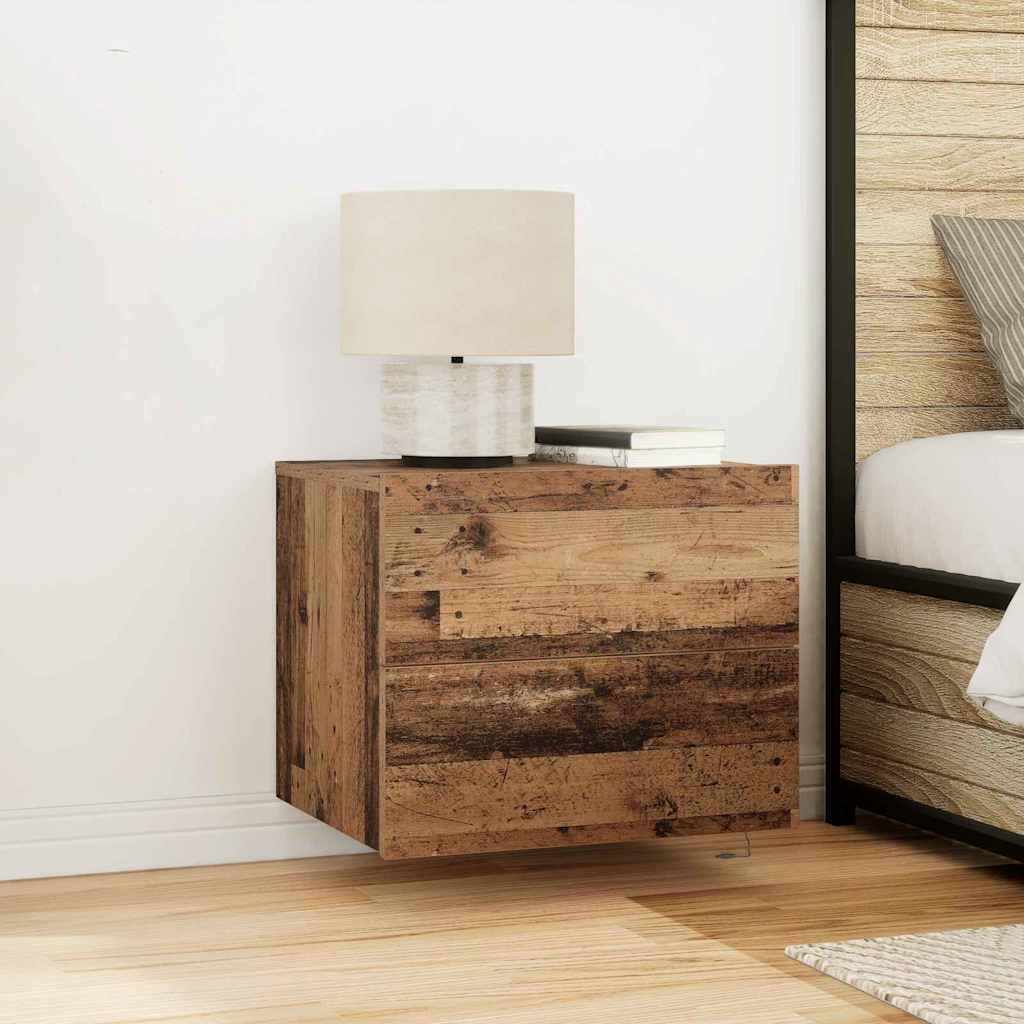 vidaXL Bedside Cabinet 2 pcs Old Wood 50 x 39 x 41 cm Engineered Wood 1