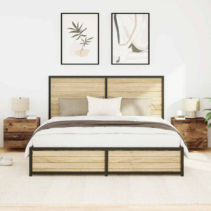 vidaXL Bedside Cabinet 2 pcs Old Wood 50 x 39 x 41 cm Engineered Wood 4