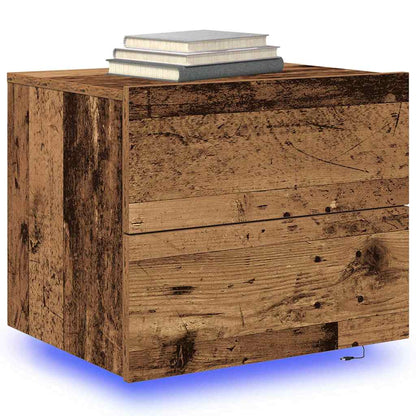 vidaXL Bedside Cabinet 2 pcs Old Wood 50 x 39 x 41 cm Engineered Wood 3