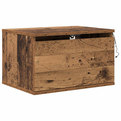 vidaXL Wall-mounted Bedside Cabinet 2 pcs Old Wood 50 x 36 x 30 cm 6
