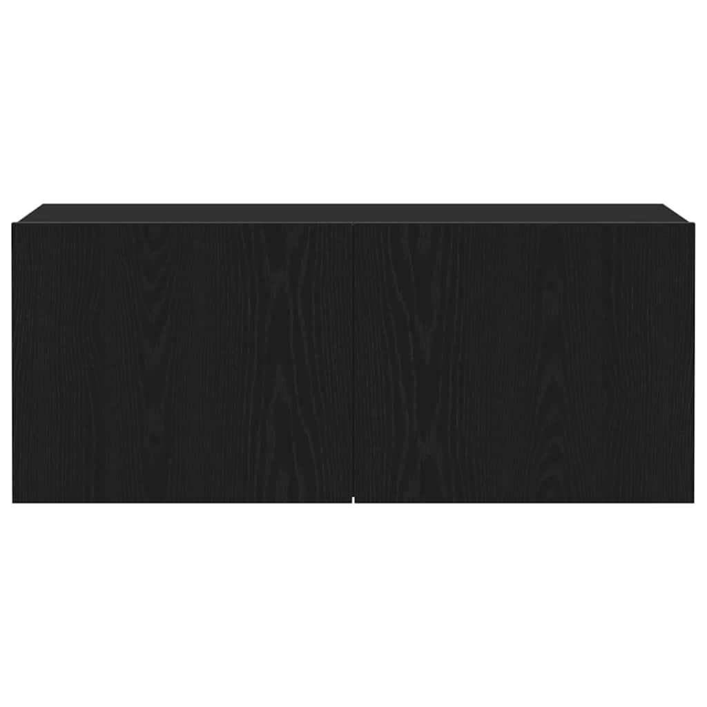 vidaXL TV Cabinet Set 100 x 30 x 41 cm Black Oak Engineered Wood 6