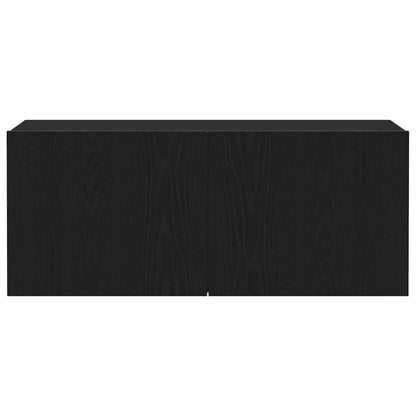 vidaXL TV Cabinet Set 100 x 30 x 41 cm Black Oak Engineered Wood 6