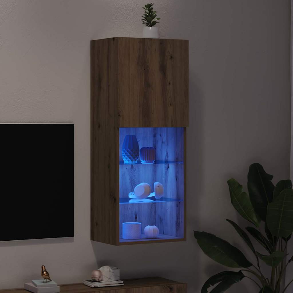vidaXL TV Cabinet Set 40.5 x 30 x 102 cm Artisan Oak Engineered Wood 5