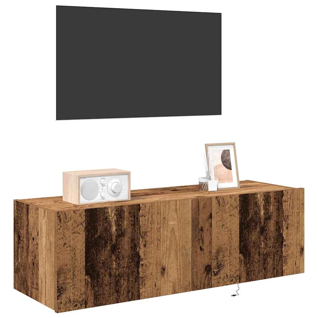 vidaXL TV Wall Cabinet 2 pcs Old Wood Engineered Wood 3