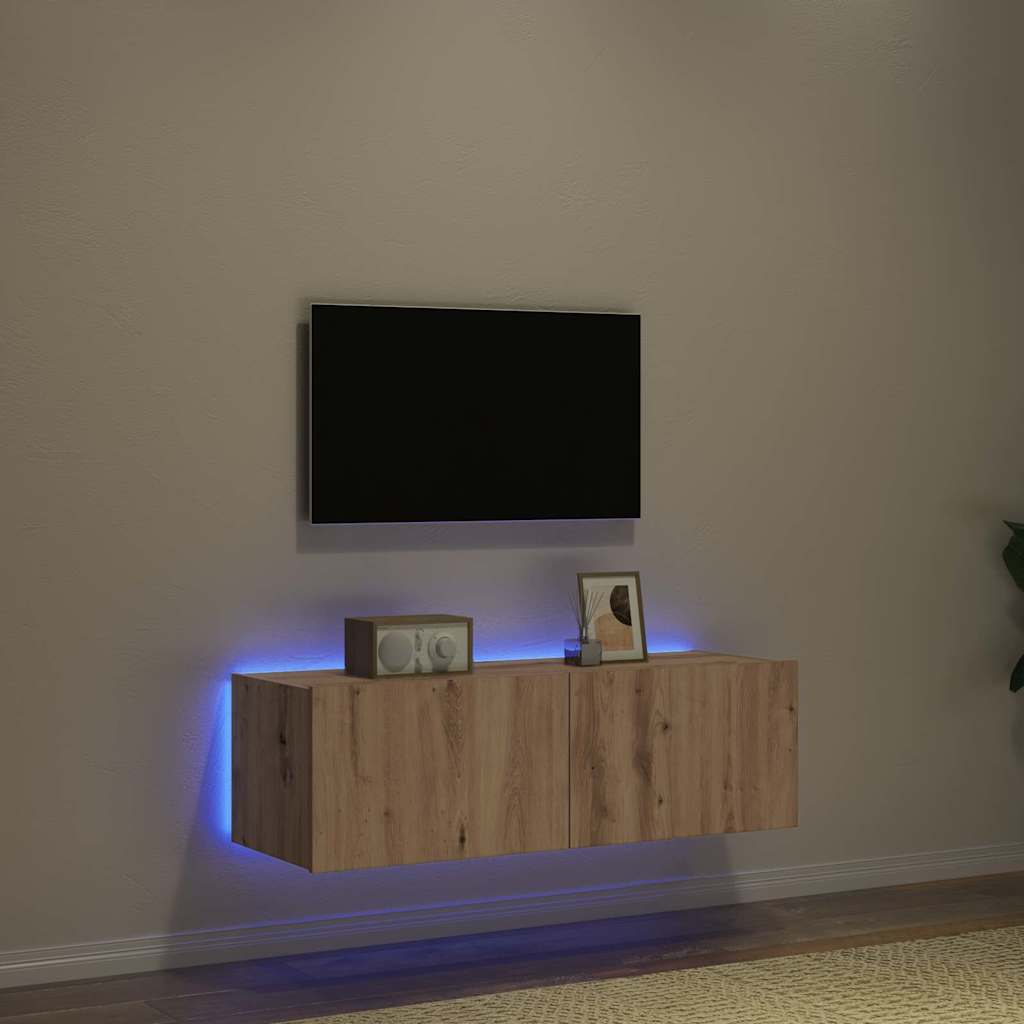 vidaXL TV Wall Cabinet 100 x 35 x 31 cm Artisan Oak Engineered Wood 5