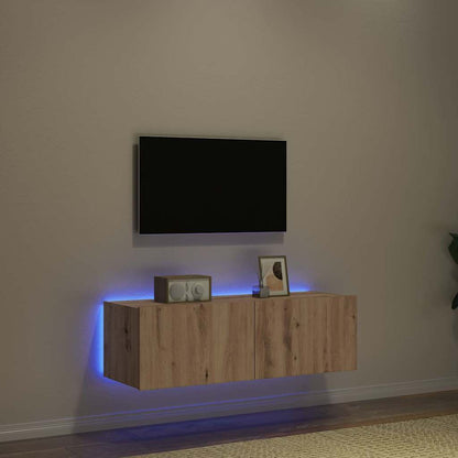 vidaXL TV Wall Cabinet 100 x 35 x 31 cm Artisan Oak Engineered Wood 5