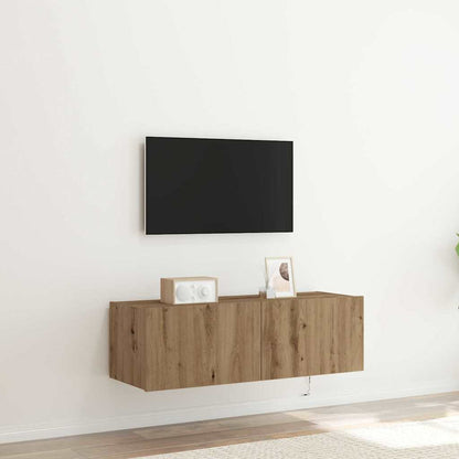 vidaXL TV Wall Cabinet 100 x 35 x 31 cm Artisan Oak Engineered Wood 1