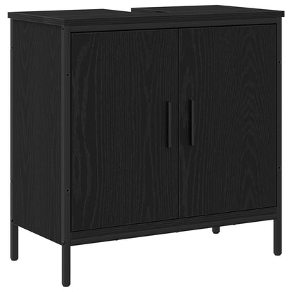 vidaXL Bathroom Sink Cabinet Black Oak 60 x 30 x 60 cm Engineered Wood 2