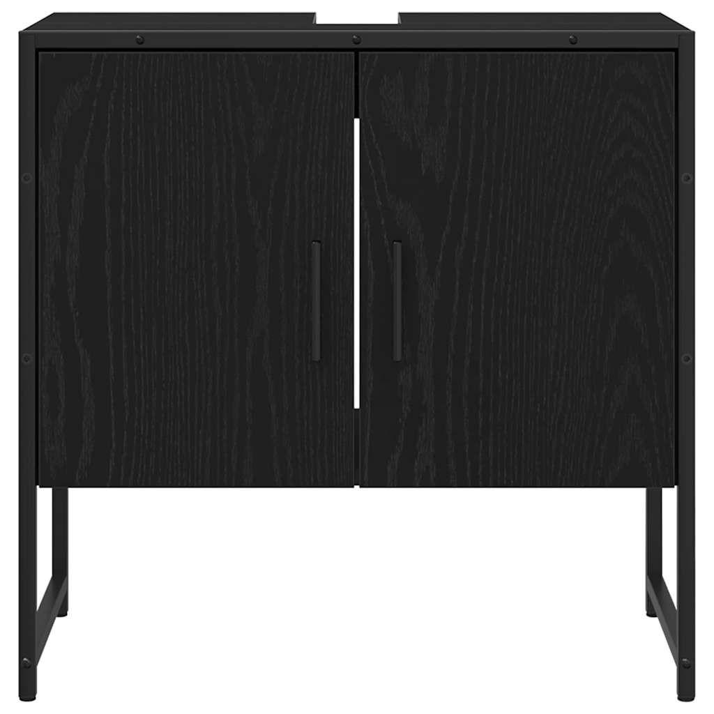 vidaXL Bathroom Sink Cabinet Black Oak 60 x 30 x 60 cm Engineered Wood 6