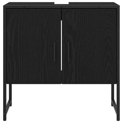 vidaXL Bathroom Sink Cabinet Black Oak 60 x 30 x 60 cm Engineered Wood 6