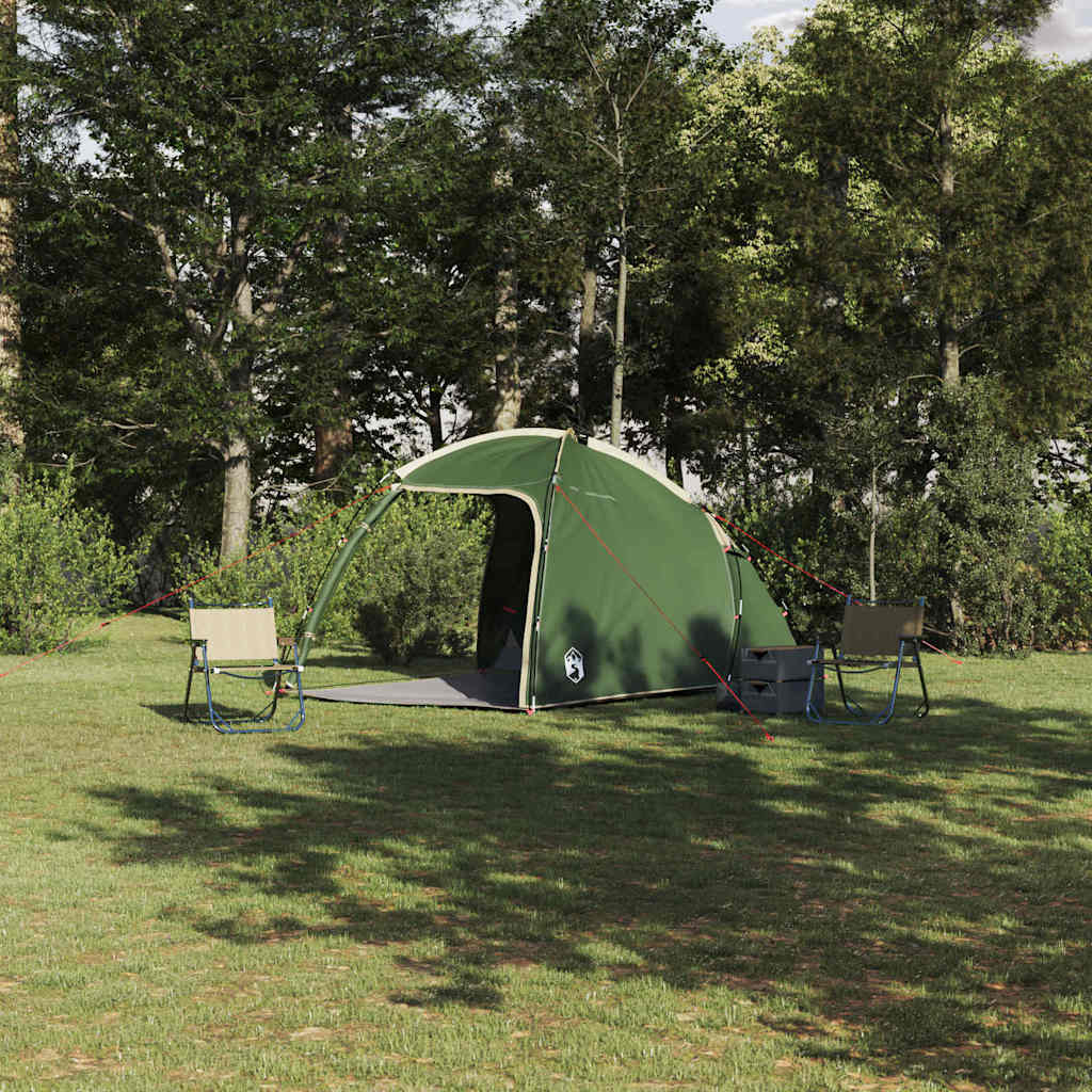 vidaXL Cabin Tent 2-Person Green Taffeta 1