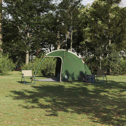 vidaXL Cabin Tent 2-Person Green Taffeta 1
