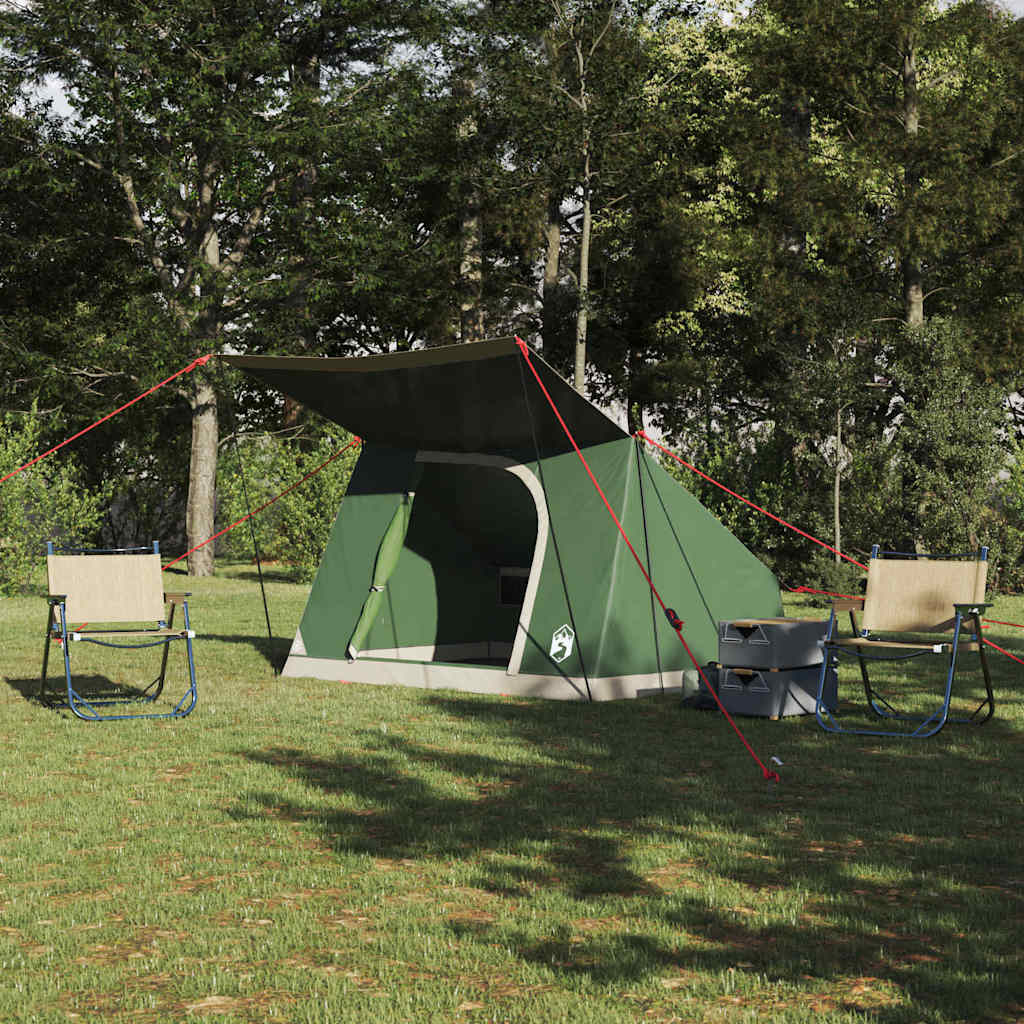 vidaXL Camping Tent 2-Person Waterproof Green Taffeta 1