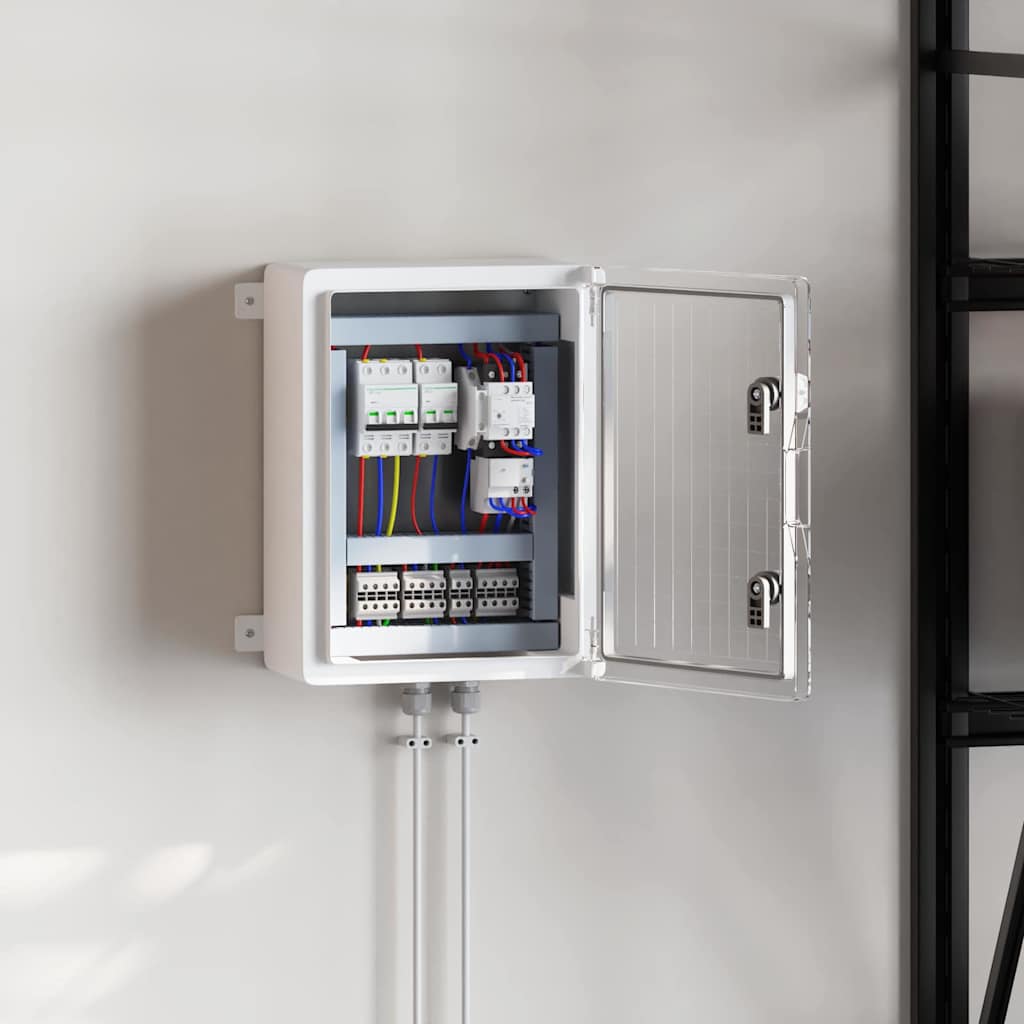 vidaXL Control Cabinet Grey 37 x 19.5 x 40 cm ABS Plastic 1