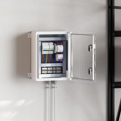 vidaXL Control Cabinet Grey 37 x 19.5 x 40 cm ABS Plastic 1