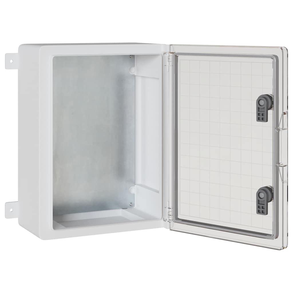 vidaXL Control Cabinet Grey 37 x 19.5 x 40 cm ABS Plastic 4